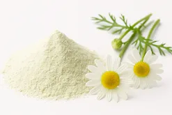 Chamomile flowers and apigenin powder