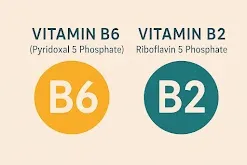 Vitamin B6 (pyridoxal 5-phosphate) and vitamin B2 (riboflavin 5-phosphate)